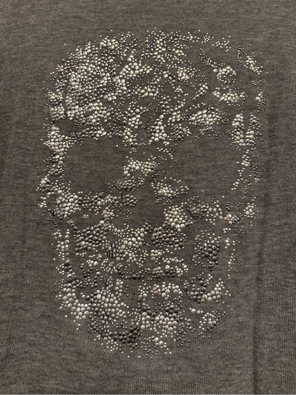 Zadig & Voltaire Nofstra Bid Gray Skull Back Cotton Knit Sweater - Picture 5 of 8